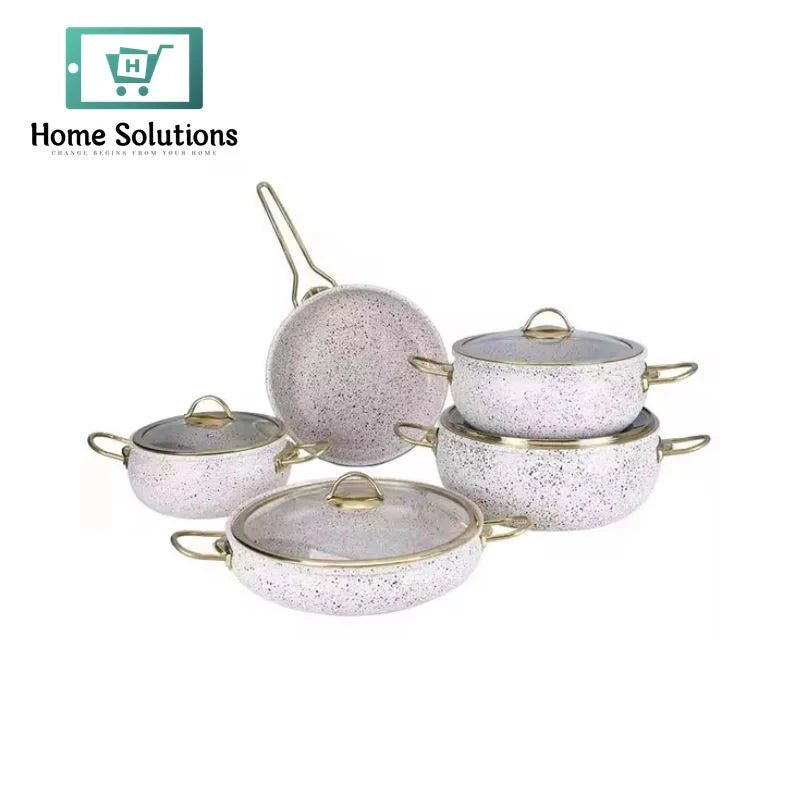 9-Piece Granite Cookware Set – Durable Non-Stick Kitchen Essentials - Image 2