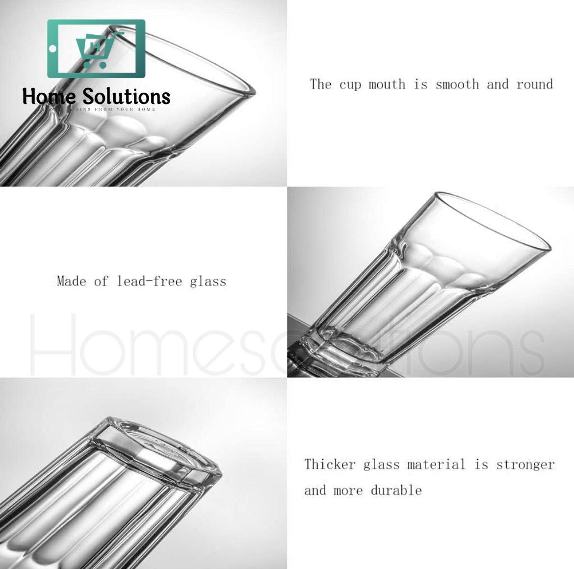 SACHI KYOTO (Ikea Pokal) Stylish Highball Tumbler Set of 6 6 SACHI KYOTO (Ikea Pokal) Stylish Highball Tumbler Set of 6 - Image 4