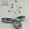 Elegant Metal Tree Dryfruit Serving Dish with 3 Compartment