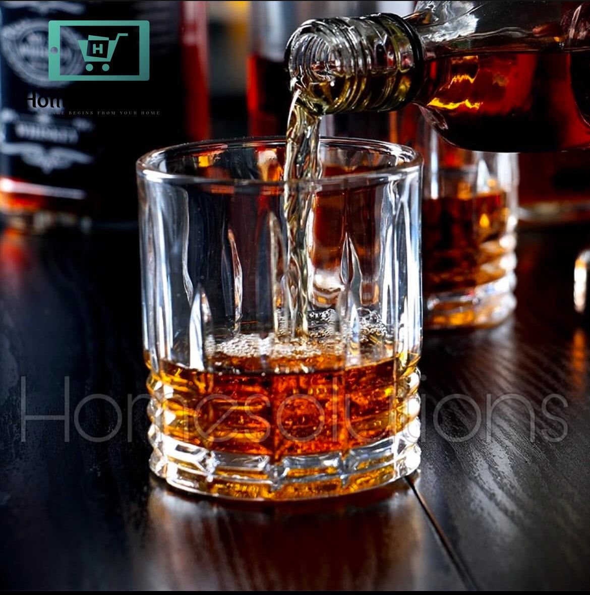 Crystal Cut Elegant Basic Glass Set of 6 4 Crystal Cut Elegant Basic Glass Set of 6 - Image 2