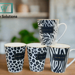 Premium Quality Porcelain Mugs With Elite Designs And Gold Rim