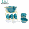 Soup Set 15-Piece – Elegant Tableware for Serving Soups & Starters (Sea-Green)