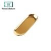 Stainless Steel Oval Decorative Tray – Long Gold Finish