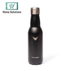 Thermotrek Stainless Steel Insulated Water Bottle with Screw-On Cap - 16.9 oz (500ml), Black