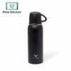 Stainless Steel Insulated Water Bottle with Screw-On Cap - 27 oz (800ml), Black