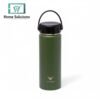 Stainless Steel Insulated Water Bottle with Screw-On Cap - 20 oz (590ml), Military Green