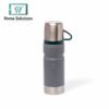 Stainless Steel Insulated Water Bottle with Screw-On Cap - 23 oz (680ml), Grey