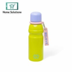 Stainless Steel Insulated Water Bottle with Screw-On Cap - 20.3 oz (600ml), Green/Blue Cup