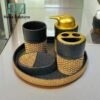 HZ069 5Pcs Bathroom Set Black 12c Photoroom 1 - Home Solutions