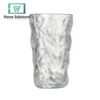 6-Piece Clear Drinkware Set Gold Rim Glasses – Frozen Ice Design | 400ml