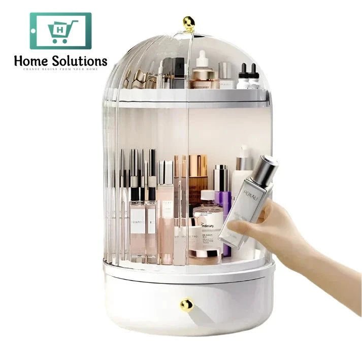 Clear Rotating Makeup Organizer 3 Clear Rotating Makeup Organizer