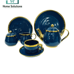 Bone China Tea Set 24-Piece  – Elegant Design for Everyday & Special Occasions (Dark Blue)