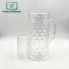 Luxury Pattern Water Pitchilteer Acrylic Drinking Jugs Pitchers Water Jug Set 1 - Home Solutions