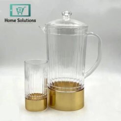 Luxury Pattern Water Pitchilteer Acrylic Drinking Jugs Pitchers Water Jug Set 3 - Home Solutions