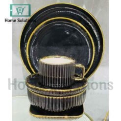 Porcelain Cream Shine Lining Dinner Set 32 Pieces 3 - Home Solutions