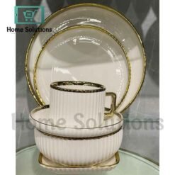 Porcelain Cream Shine Lining Dinner Set 32 Pieces 4 - Home Solutions