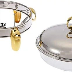 REGENT LUX Round Dish Warmer Serving Dish 2.5 Liter 173876.G. 3 - Home Solutions