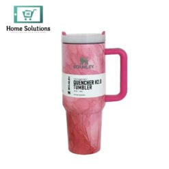 Stanley 40oz Printed Tumbler with Handle Marble Collection | Deep-Pink Edition