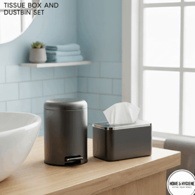 Tissue Box and Dustbin Set