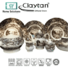 Claytan Rome Brown 61 Pcs Dinner Set