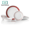 Corelle 18-Piece Crimson Trellis Dinnerware Set