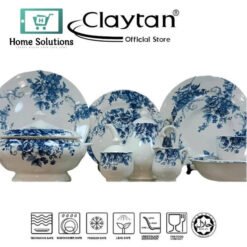 Claytan Gorgeous Navy Blue 85 Pcs Dinner Set