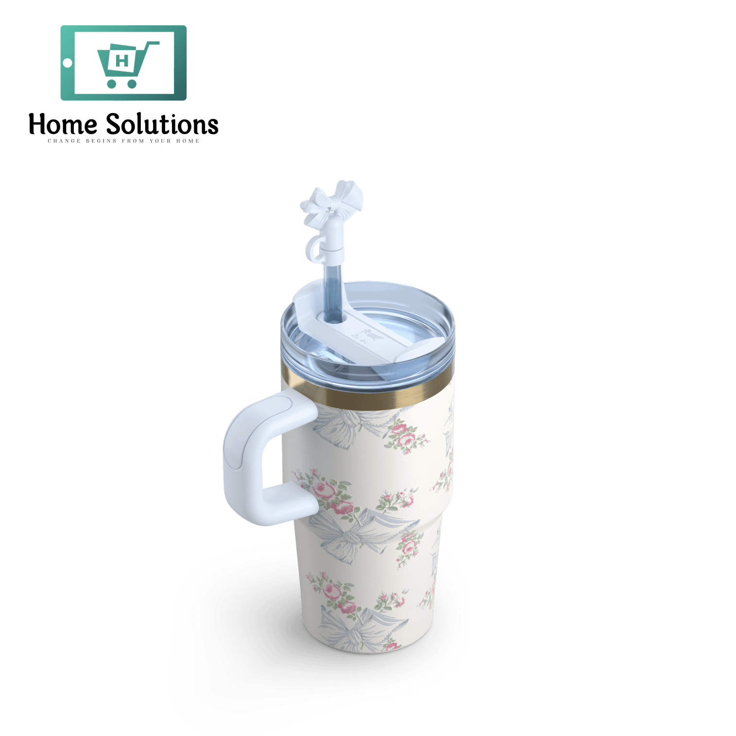 Stanley x LoveShackFancy 20oz Quencher – Rosa Beaux Blue Original Packing 5 Stanley x LoveShackFancy 20oz Quencher – Rosa Beaux Blue Original Packing - Image 3