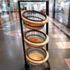 Portable Luxury Onion Basket 3-Tier – Metal Vegetable Storage Rack with Elegant Design