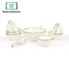 Soup Bowl Set 14-Piece with Gold Rim – Elegant & Durable Tableware