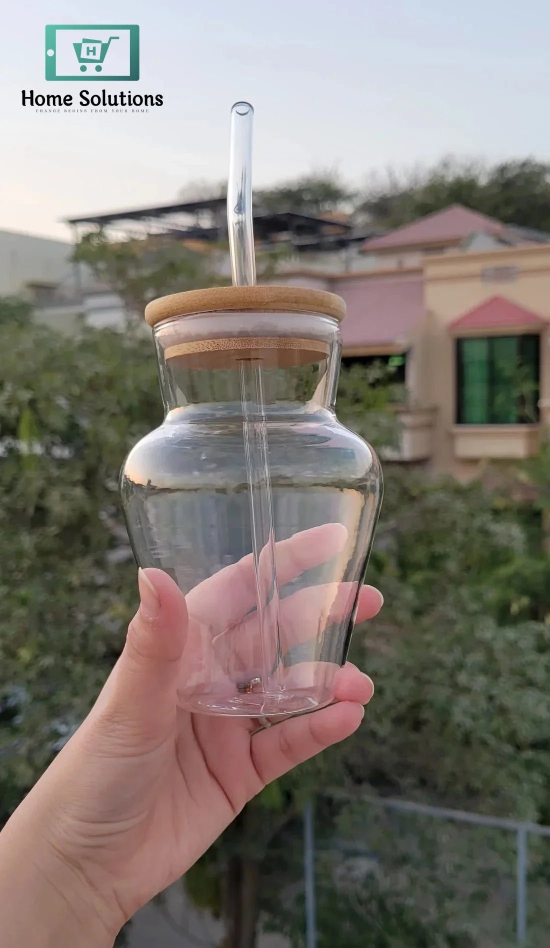 Vase Style Glass With Lid 4 Vase Style Glass With Lid - Image 2