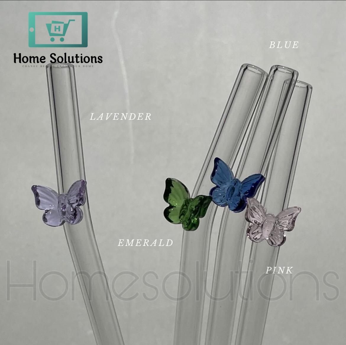 Butterfly Glass Straw - Set of 6 6 Butterfly Glass Straw - Set of 6 - Image 4