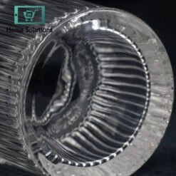 Ribbed Crystal Glass Tumbler Set – 300ml (10oz) | Set of 6 11 Wholesale High Quality Luxury Classic Crystal Clear Retro Embossed Coffee Glasses Whiskey Juice Drinking Water Glass Cup Mug Tumbler Glass Ware for Restaurant - Home Solutions