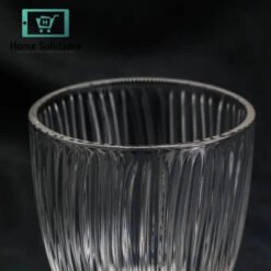 Ribbed Crystal Glass Tumbler Set – 300ml (10oz) | Set of 6 9 Wholesale New Creative Striped Design Crystal Glasses Clear Coffee Juice Water Glass Cup Mug Glass Ware Tumbler for Families 1 - Home Solutions