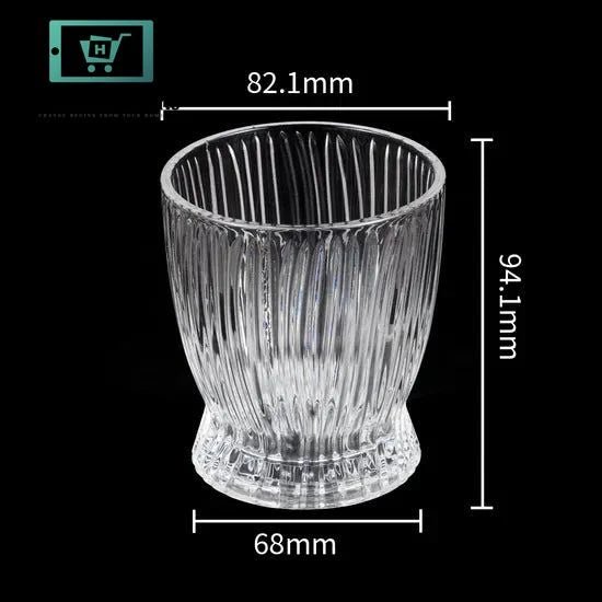 Ribbed Crystal Glass Tumbler Set – 300ml (10oz) | Set of 6 5 Ribbed Crystal Glass Tumbler Set – 300ml (10oz) | Set of 6 - Image 3