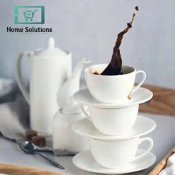 Wilmax Fine Porcelain Tea Cup Saucer 8 Oz3 5eb6ac93 04b3 433a be2a db9658511b79 - Home Solutions
