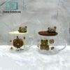 Bear Transparent Glass Mug with Lid & Glass Straw – Cute Drinkware Cup