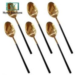 6-Piece Table Spoon Set – Elegant Cutlery Collection 6 blackgold fancy 6 piece table spoon set cc 007 0 in Pakistan - Home Solutions