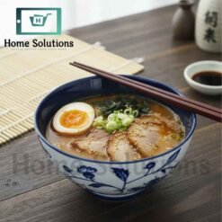 Fine Porcelain Round Bowl 4.5" - Blue Floral Design 8 blue1 - Home Solutions