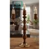 Elegant Wooden Candelabra - 3-Light Candle Holder
