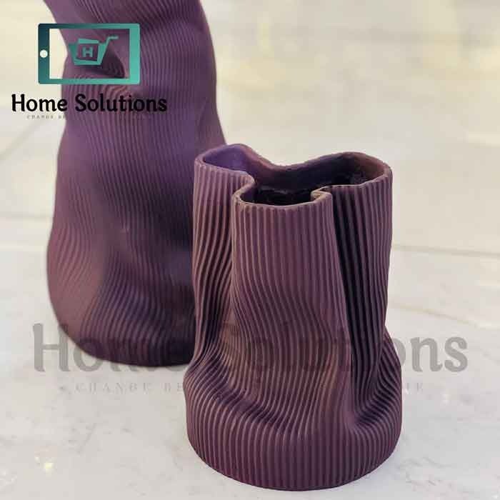Purple Textured Modern Decorative Vase – Elegant Accent 4 Purple Textured Modern Decorative Vase – Elegant Accent - Image 2