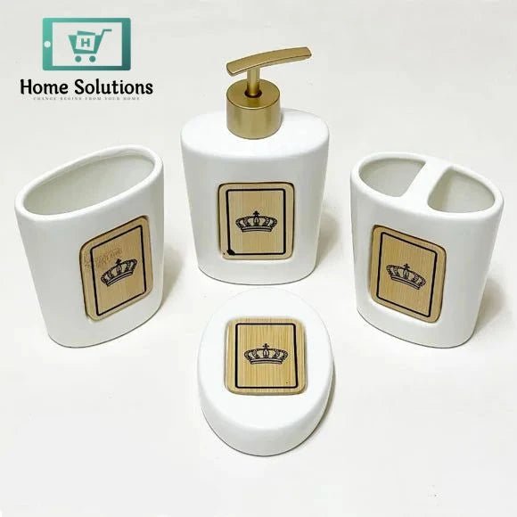 Ceramic Bathroom Accessories Set of 4 3 Ceramic Bathroom Accessories Set of 4
