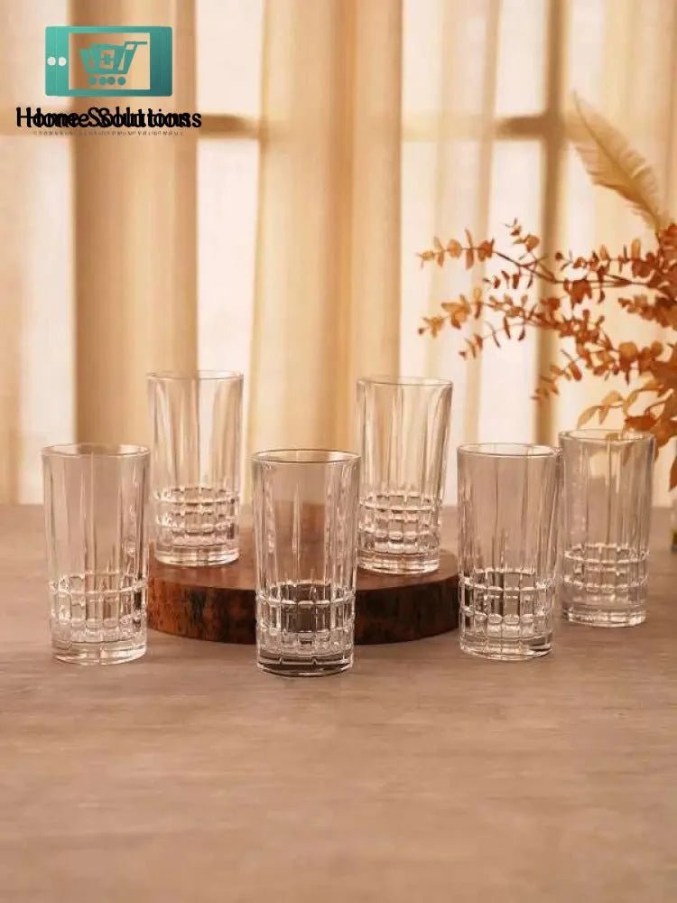 Crystal Cut Highball Glasses For Drink Serving 3 Crystal Cut Highball Glasses For Drink Serving TABLEWARE