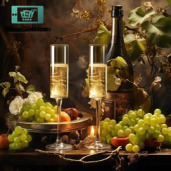 Cylindrical Fluted Wine Glass Set of 6 10 Cylindrical Fluted Wine Glass KITCHENWARE