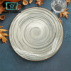 danny home ceramic dinner plate spiral design with earthy tones for modern table setting 485 - Home Solutions
