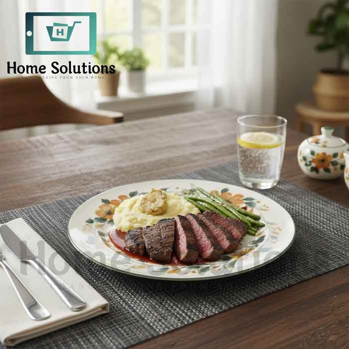 Elegant Floral Fine Porcelain Dinner Plate - 10.5" 4 Elegant Floral Fine Porcelain Dinner Plate - 10.5" - Image 2