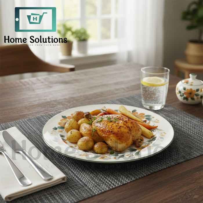 Elegant Floral Fine Porcelain Dinner Plate - 10.5" 5 Elegant Floral Fine Porcelain Dinner Plate - 10.5" - Image 3