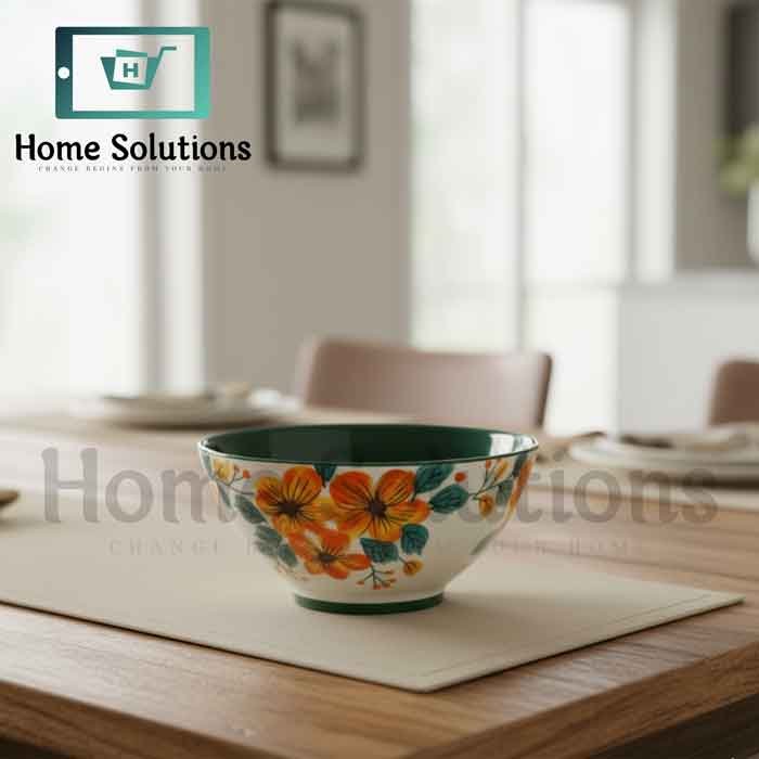 Round Fine Porcelain Bowl 4.5" | Floral Design 3 Round Fine Porcelain Bowl 4.5" | Floral Design