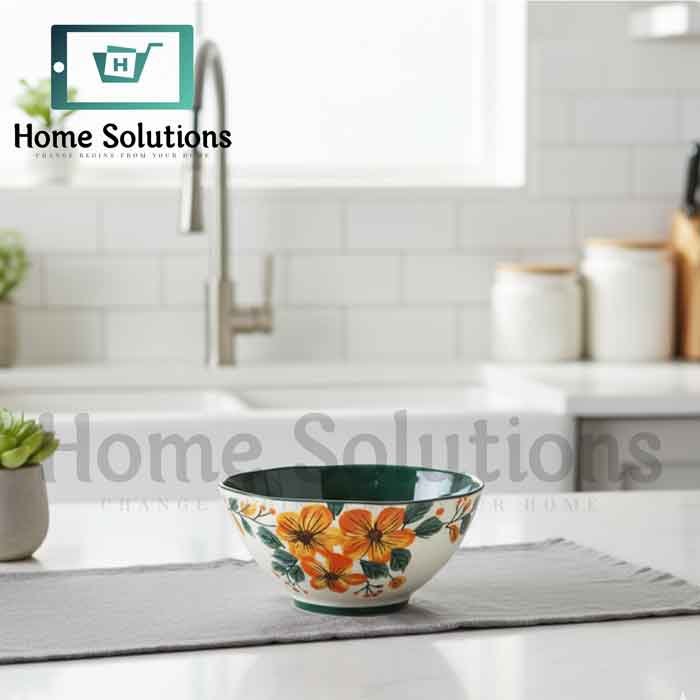 Round Fine Porcelain Bowl 4.5" | Floral Design 5 Round Fine Porcelain Bowl 4.5" | Floral Design - Image 3