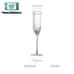 Flower Bud Crystal Goblets and Fluet Glass - Set of 6 Fluet