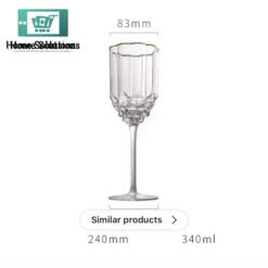 Flower Bud Crystal Goblets and Fluet Glass - Set of 6 Goblet